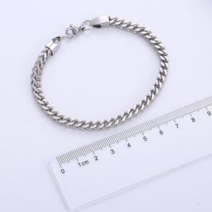 Pulsera de Cadena <span class=keywords><strong>Franco</strong></span> de Plata Fina para Hombre, Pulsera de Eslabones <span class=keywords><strong>Franco</strong></span> Mariner de Moda, Pulsera de Cadena de Acero Inoxidable de 6 mm de Grosor - Product Image 6