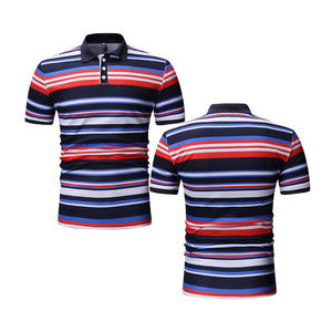 Polo d'été unisexe à manches courtes en tissu de coton imprimé Polo à manches courtes - Product Image 4