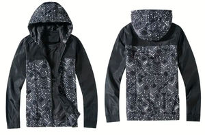 Custom Canvas Breathable Hooded Jacket Stand Collar Long Sleeve Windbreaker Zipper High Street Stylish Casual Outdoor Winter - Product Image 4