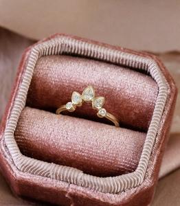 10k or massif poire coupe diamant bague laboratoire cultivé diamant mariage poire coupe Eco diamant bague de fiançailles cadeau pour elle - Product Image 1