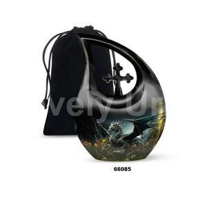 Hot Sale Tear Drop Dragon Master Cremation Adult Urn for Human Ashes Decorative Cross Funeral Urn With Free <b>Velvet</b> <b>Bag</b> - Product Image 4