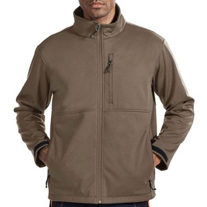 Wholesale 2026 High Quality Men's Coated Canvas Softshell Jacket Winter Polyester Windbreaker Stand Collar Outdoor Men's Jackets - Product Image 3