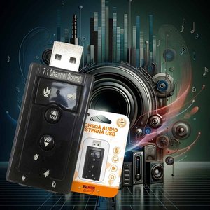 * Presa * adattatore per scheda audio USB2.0 con ingresso Jack da 3.5mm per cuffie e microfono regolabile supporta 7.1 suono Surround- - Product Image 3