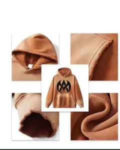 100% coton surdimensionné personnalisé hommes sweats à capuche conception décalée Streetwear poids lourd grande taille sweats à capuche hommes - Product Image 1