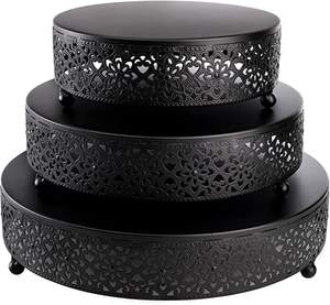 Precioso soporte de servidor de pastel de Metal acabado antiguo diseño hecho a mano soporte de pastel para el hogar boda fiesta eventos decoraciones de mesa - Product Image 3