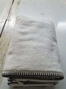 High Quality White Cotton <b>Bath</b> <b>Towel</b> <b>Set</b> Quick-Dry Soft Absorbent Solid Color Rectangle Woven Stitched Edge for Home Use Adult - Product Image 1
