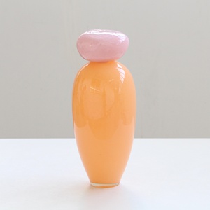 Vases en verre soufflé à la bouche Bixuan, couleur bonbon, avec dessus en galets, <span class=keywords><strong>vase</strong></span> <span class=keywords><strong>de</strong></span> <span class=keywords><strong>table</strong></span>, porte-fleurs, décoration moderne et ludique pour la maison, <span class=keywords><strong>centre</strong></span> <span class=keywords><strong>de</strong></span> <span class=keywords><strong>table</strong></span> pour <span class=keywords><strong>mariage</strong></span> - Product Image 2