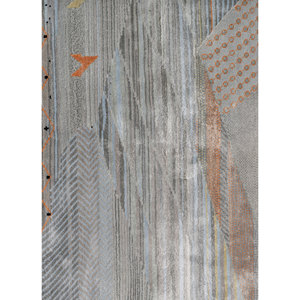 Alfombra Manchaha Azul con Patrón Abstracto, Tejida a Mano con Lana y Seda de Bambú, para Decoración de Sala de Estar o Pasillo - Les-2936 - Product Image 3
