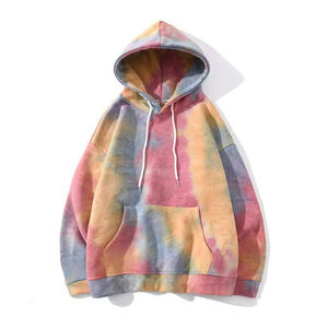 2026 New Arrival Custom <b>Tie</b> <b>Dye</b> <b>Hoodie</b> for Men Breathable Basics Cotton Blended Crocheted Weaving Plain Dyed Winter - Product Image 4