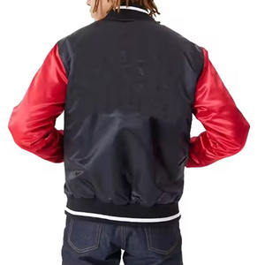 OEM Reversible satén Varsity chaqueta personalizada Universidad Bomber chaqueta de béisbol Unisex Hip Hop Street moda prendas de vestir exteriores Look - Product Image 2