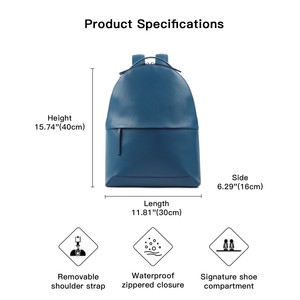 Mochila Unisex de Cuero Elegante, Casual, Impermeable y Antirrobo de Alta Gama Personalizada para Viajes y Uso Diario - Product Image 4