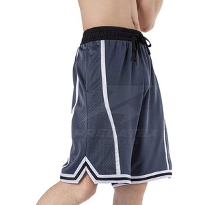 Shorts en maille décontractés pour hommes avec logo et couleurs personnalisés, 100% polyester, respirants, séchage rapide, fermeture à cordon de serrage pour le sport et la course à pied - Product Image 4