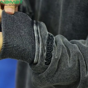 Sudaderas con capucha en blanco negro lavado con ácido, conjuntos de chándal de dos piezas, chándales para hombre, chándal Unisex con logotipo personalizado - Product Image 6