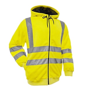 Mens High Visibility Hooded Pullover Sweatshirts Safety Reflective Hoodie - Product Image 1