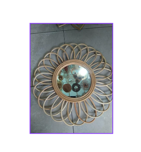 กระจกหวายติดผนังกระจกตกแต่งบ้านคาเฟ่ร้านอาหาร - Product Image 1