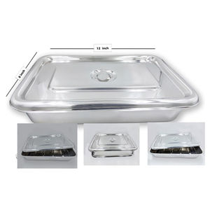 Mejor calidad logotipo personalizado Metal acero Hospital instrumentos bandeja Manual personalizado bandejas quirúrgicas calidad inoxidable al por mayor - Product Image 3