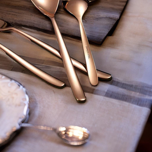 ชุดเครื่องใช้บนโต๊ะอาหารทำจากกระจกสแตนเลสเป็นมิตรต่อสิ่งแวดล้อม5ชิ้นมีดงานหนักกระจกขัดสำหรับงานปาร์ตี้คุณภาพสูง - Product Image 4