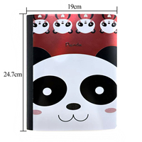 Services d'impression de cahiers scolaires personnalisés en papier, livre d'étudiant, panda roux