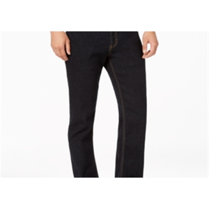 Jeans American Rag da uomo vintage a gamba dritta, taglia alta 30W/32L, in denim lavorato a maglia con ricamo effetto invecchiato, colori scuri/chiari/lavati, invernali - Product Image 2