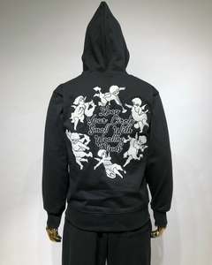 Custom Luxury Streetwear French Terry Graphic Dtg Screen Print Hoodie Heavy Weight 400Gsm Cotton Boxy <b>Cropped</b> <b>Zip</b> <b>up</b> Men Hoodie - Product Image 2