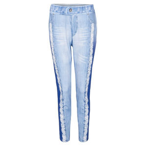 กางเกงยีนส์ผ้ายืดทรงตรงสำหรับผู้หญิง, กางเกงยีนส์ผ้าฝ้ายยืดแบบลำลองขายาวสำหรับฤดูหนาวสีพื้นเรียบดีไซน์แบบสตรีทแวร์สูง - Product Image 1