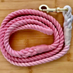 PINK POWDER Cotton Rope <b>Dog</b> <b>Leash</b> Accessory Customized Colored Cotton Rope Handmade <b>Dog</b> <b>Leash</b> Pet <b>Leash</b> Set - Product Image 1