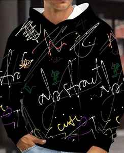 Sudadera con Capucha Premium para Hombre, Ultra Acogedora y Cómoda, 100% Algodón, Bordada, Lisa, Teñida con Impresión Digital para Invierno - Product Image 1