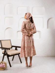 Indian Hand Block Woven Cotton Floral Print Natural Waist Button Detail Mini Puff <b>Sleeve</b> Sweet Party Wear Bride Wedding Gift - Product Image 3