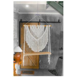Nouveau créatif tissé à la main coton corde feuille macramé tenture murale en marron Orange blanc couleur parfait pour la décoration intérieure élégante - Product Image 5