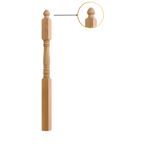 Alta calidad 4245 Newel Post madera maciza goma madera pala superior escalera parte para cualquier escalera - Product Image 1