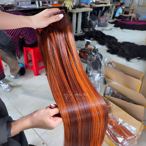 Extensiones de cabello liso supersuave y liso de hueso resaltado de alta calidad, peluca de pelo vietnamita crudo, peluca vietnamita de doble dibujado - Product Image 3