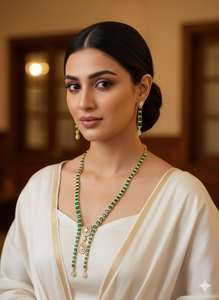 ชุดสร้อยคอโฆษณาที่สง่างามสำหรับผู้หญิงชุดสร้อยคอเจ้าสาวเครื่องประดับอินเดียแบบดั้งเดิมเหมาะสำหรับงานแต่งงานและงานเลี้ยง - Product Image 2