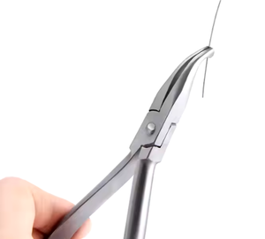 Pince dentaire incurvée orthodontique de cintrage de fil avec la source d'alimentation manuelle d'acier inoxydable de poignée d'or - Product Image 2