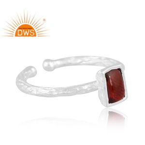 แหวนโกเมนปรับได้ทำจากเงินแท้ปรับได้ดีไซน์ล่าสุด - Product Image 3