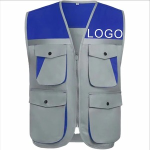 Nuevo chaleco reflectante multibolsillo, decoración de logotipo personalizado, publicidad laboral, ropa de trabajo voluntario, chaleco para hombres y mujeres - Product Image 4
