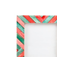 Cadre photo en bois, résine et aluminium fait main, couleur et taille personnalisables, fabricant indien, décoration pour la maison, le bureau, l'hôtel, design mosaïque