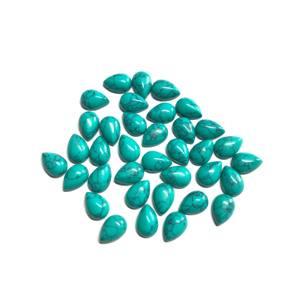 Wholesale AAA Quality 6x9mm Synthetic <b>Turquoise</b> Loose Pear Cabochon IGI Certified Calibrated Heat Treatment Low Price Gemstone - Product Image 1