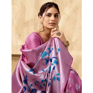 Venta al por mayor Self Zari Peacock Pallu Silk Saree Rich Indian & Pakistani Party Wear con catálogo completo disponible - Product Image 1