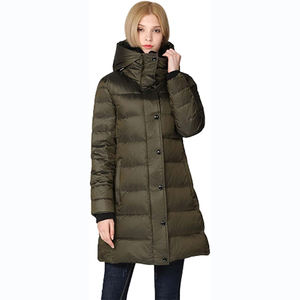 Manteau d'hiver Femmes Néon Vert Shinny Libres Manches Longues Bulle D'hiver Manteau Puffer Veste Pour Dames - Product Image 3