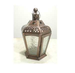 High Quality Metal Glass <b>Candle</b> Lantern Design for Home Decoration - Product Image 1