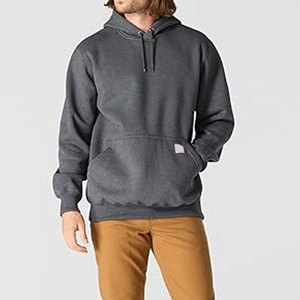 Automne et hiver en gros lavé décontracté solide tissé 350 grammes pull surdimensionné hommes polaire à capuche pull à capuche - Product Image 5