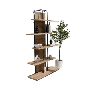 ชั้นวางหนังสือไม้เนื้อแข็งทำด้วยมือพร้อมคุณสมบัติปรับเอนได้การออกแบบแบบดั้งเดิมที่เก็บเฟอร์นิเจอร์ในบ้านสำหรับใช้ในซูเปอร์มาร์เก็ต - Product Image 1