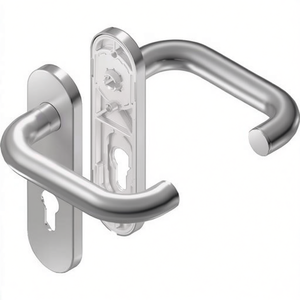 Rondo Stainless Steel Fire Protection Set Short <b>Plate</b> D/D <b>Door</b> Thickness 42-52 mm Square Profile Cylinder DIN Furniture Locks - Product Image 3