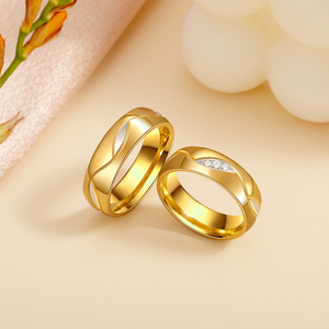 18K Gold Plated Titanium Steel Women's <b>Opening</b> <b>Ring</b>-Romantic Tarnish Free Engagement Band - Product Image 6