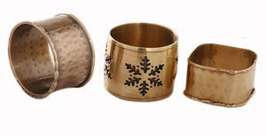 ANTIQUE EN LAITON ANNEAU de SERVIETTE - Product Image 2