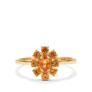 Bague Lotus Sunset Sapphire 1,01 ct sans traitement thermique certifiée IGI Or 9 carats - Product Image 2