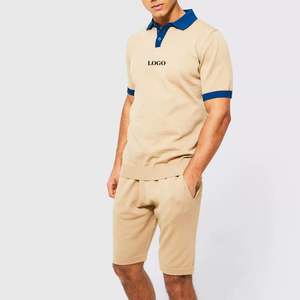 เสื้อยืดกีฬาผู้ชายพร้อมกางเกงขาสั้น ชุดเซ็ตคุณภาพสูง ราคาขายส่ง ล่าสุด ใหม่ล่าสุด - Product Image 3