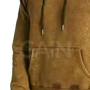 Chándal de invierno con capucha de color liso, lavado ácido, transpirable y de secado rápido para hombre, servicio OEM personalizado - Product Image 5