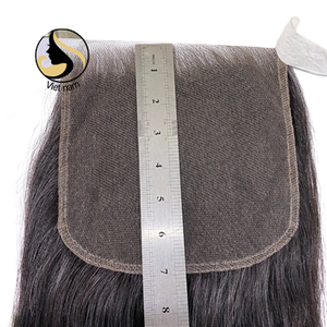 Top 10A cheveux humains bruts vietnamiens 13x6 13x4 4x4 5x5 6x6 Swiss Transparent HD Lace Frontal And Closure avec fermeture - Product Image 1