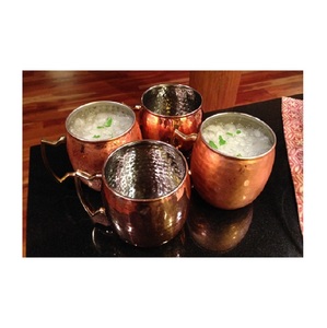 Boissons à cocktail en cuivre et tasse à boire d'eau froide à la chaux avec poignée en nickel et laiton à l'intérieur pour un restaurant à la maison - Product Image 1